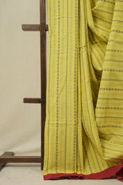 Yellow Bengal Cotton Saree - SRYBCS129