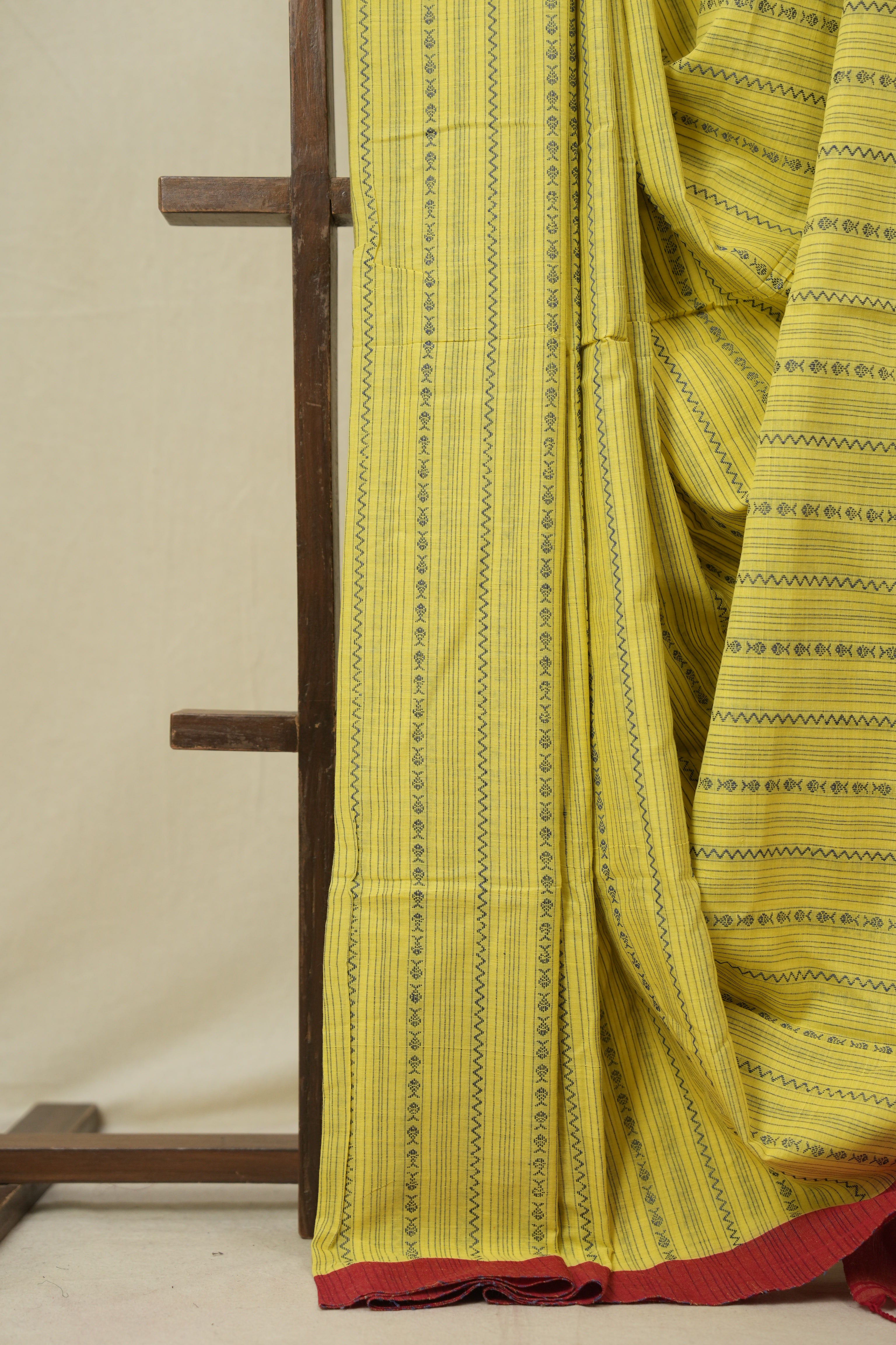 Yellow Bengal Cotton Saree - SRYBCS129