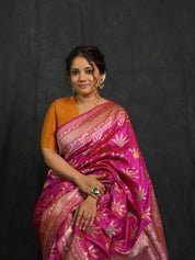 Rani Pink Banarasi Silk Saree - SRRPBSS907