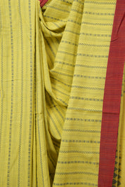 Yellow Bengal Cotton Saree - SRYBCS129