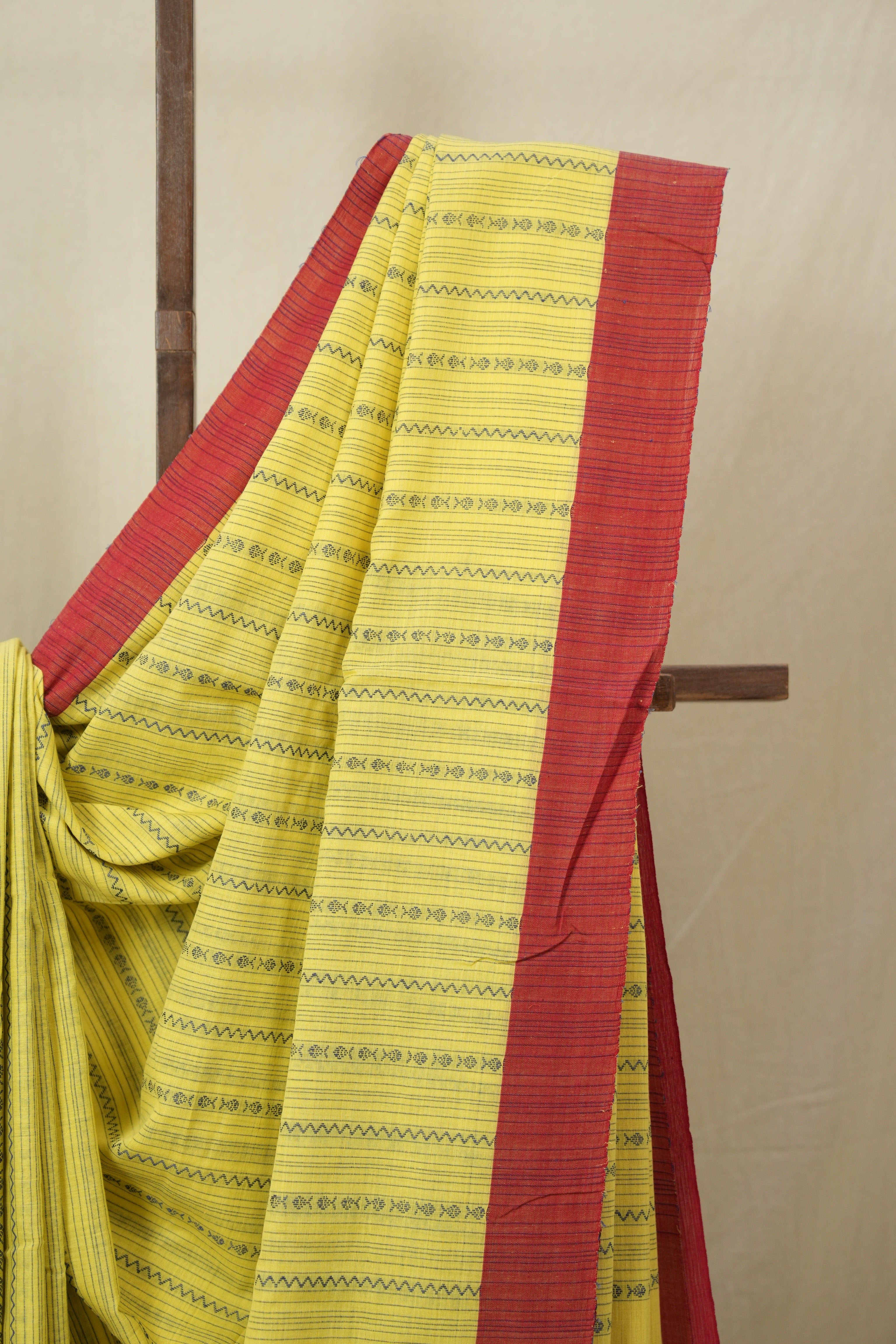 Yellow Bengal Cotton Saree - SRYBCS129