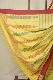 Yellow Bengal Cotton Saree - SRYBCS129