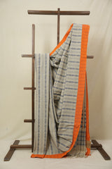 Cream Beige Bengal Cotton Saree - SRCBBCS132