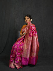 Rani Pink Banarasi Silk Saree - SRRPBSS907
