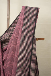 Dark Onion HBP Cotton Saree - SRDOCS2790