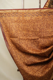 Black HBP Cotton Silk Saree With Maheshwari Border - SRBCSS1412