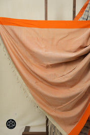 Cream Beige Bengal Cotton Saree - SRCBBCS132