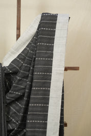 Black Bengal Cotton Saree - SRBBCS131