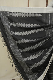Black Bengal Cotton Saree - SRBBCS131