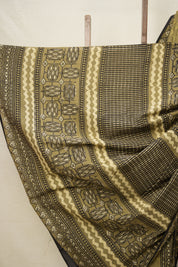 Olive Green HBP Cotton Saree - SROGCS2789