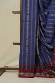 Blue Bengal Cotton Saree - SRBBCS130