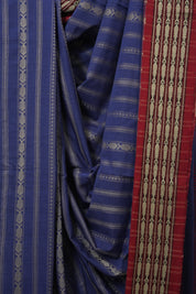 Blue Bengal Cotton Saree - SRBBCS130
