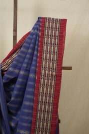 Blue Bengal Cotton Saree - SRBBCS130
