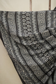 Ash Grey HBP Cotton Saree - SRAGCS2788