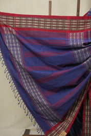 Blue Bengal Cotton Saree - SRBBCS130