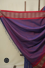 Blue Bengal Cotton Saree - SRBBCS130