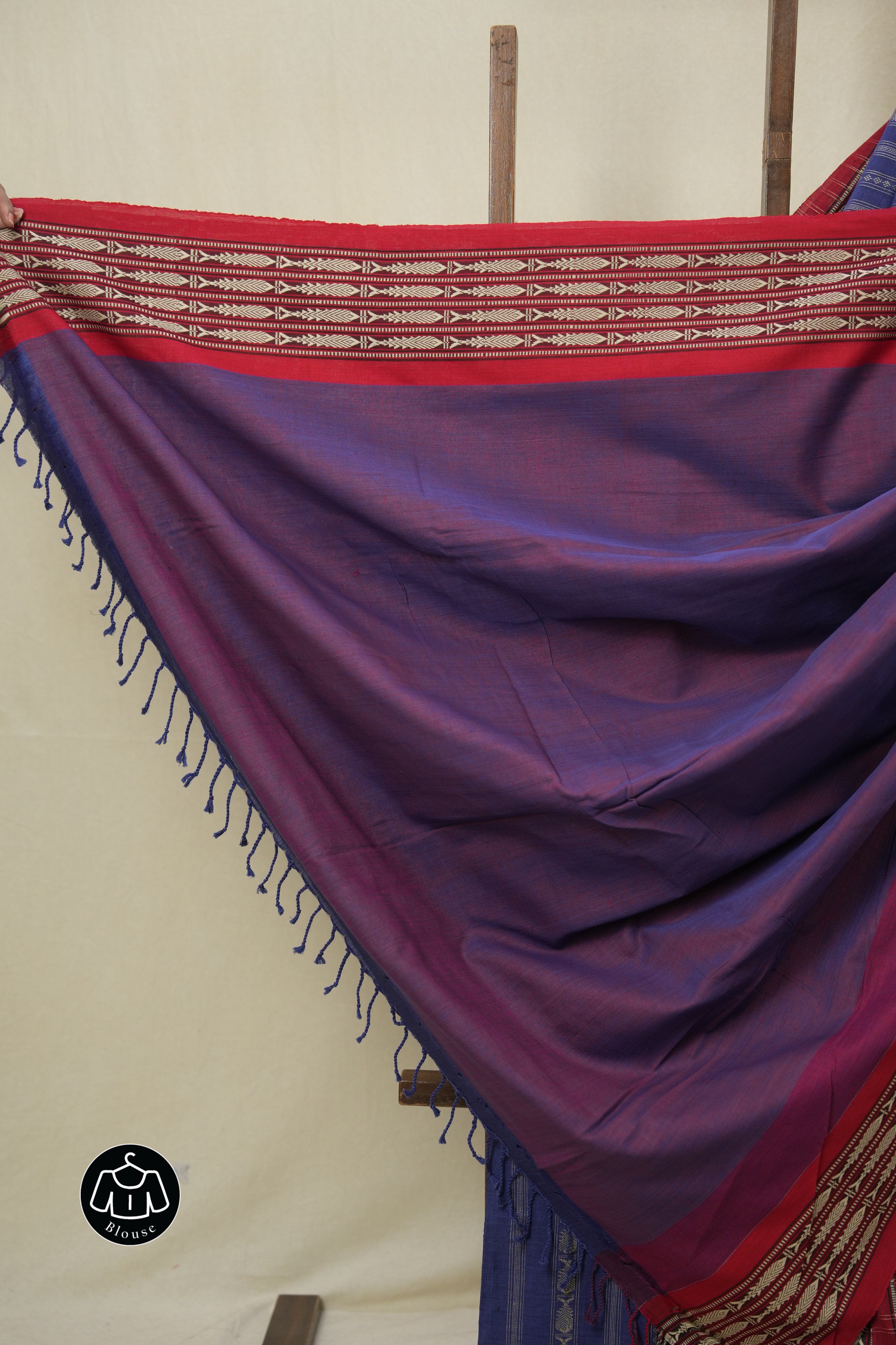 Blue Bengal Cotton Saree - SRBBCS130