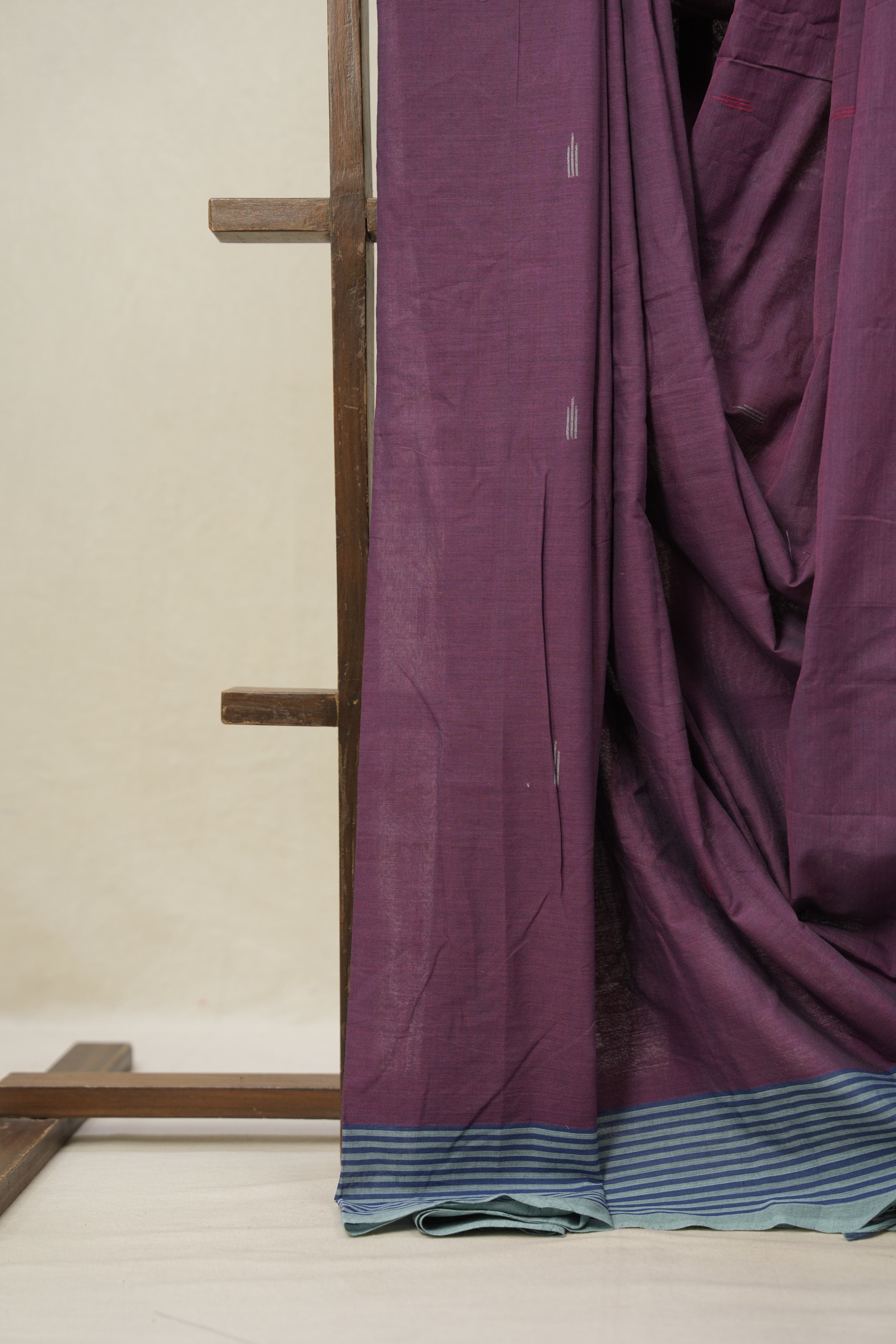 Onion Pink Plain Cotton Ilkal Saree - SROPPCIS777