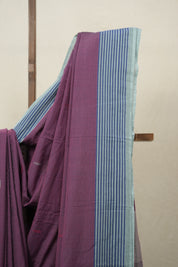 Onion Pink Plain Cotton Ilkal Saree - SROPPCIS777