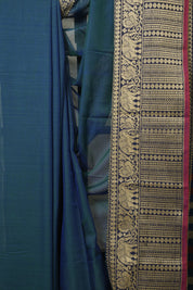 Peacock Blue Narayan Peth Cotton Saree- SRPBNPCS13