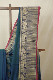 Peacock Blue Narayan Peth Cotton Saree- SRPBNPCS13