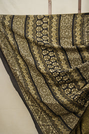 Olive Green HBP Cotton Saree - SROGCS2787