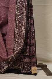 Dark Onion HBP Cotton Saree - SRDOCS2786