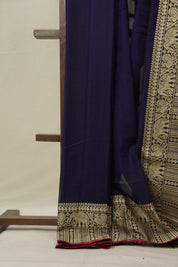 Dark Violet Narayan Peth Cotton Saree- SRDVNPCS14