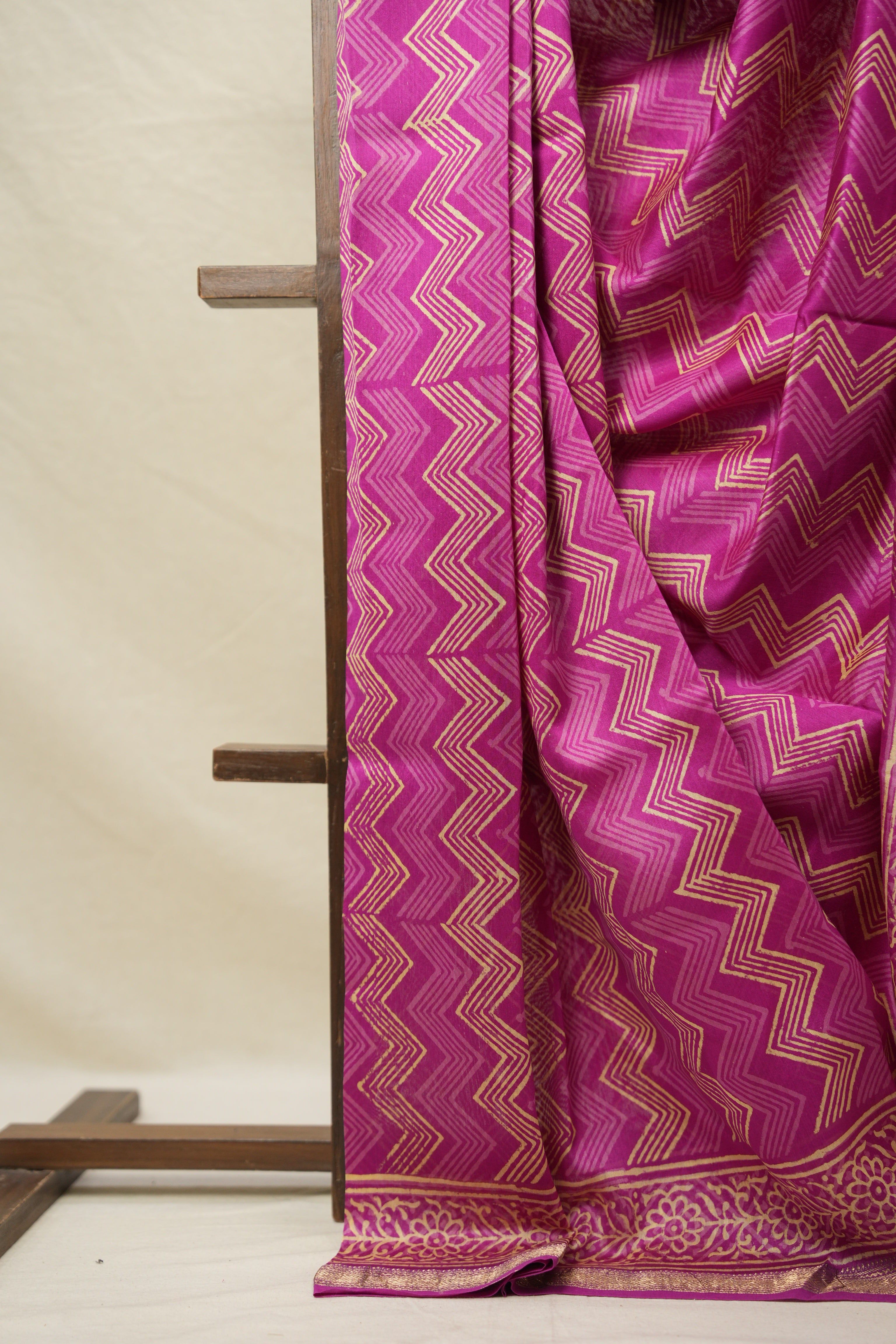 Pink HBP Cotton Silk Saree With Maheshwari Border - SRPCSS1416