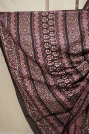 Dark Onion HBP Cotton Saree - SRDOCS2786