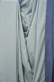 Powder Blue Plain Cotton Ilkal Saree - SRPBPCIS776