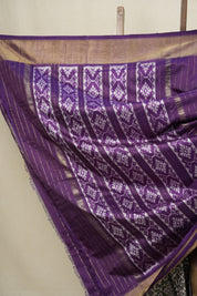 Grey Pochampalli Silk Ikat Saree - SRGPSIS185