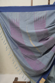 Powder Blue Plain Cotton Ilkal Saree - SRPBPCIS776