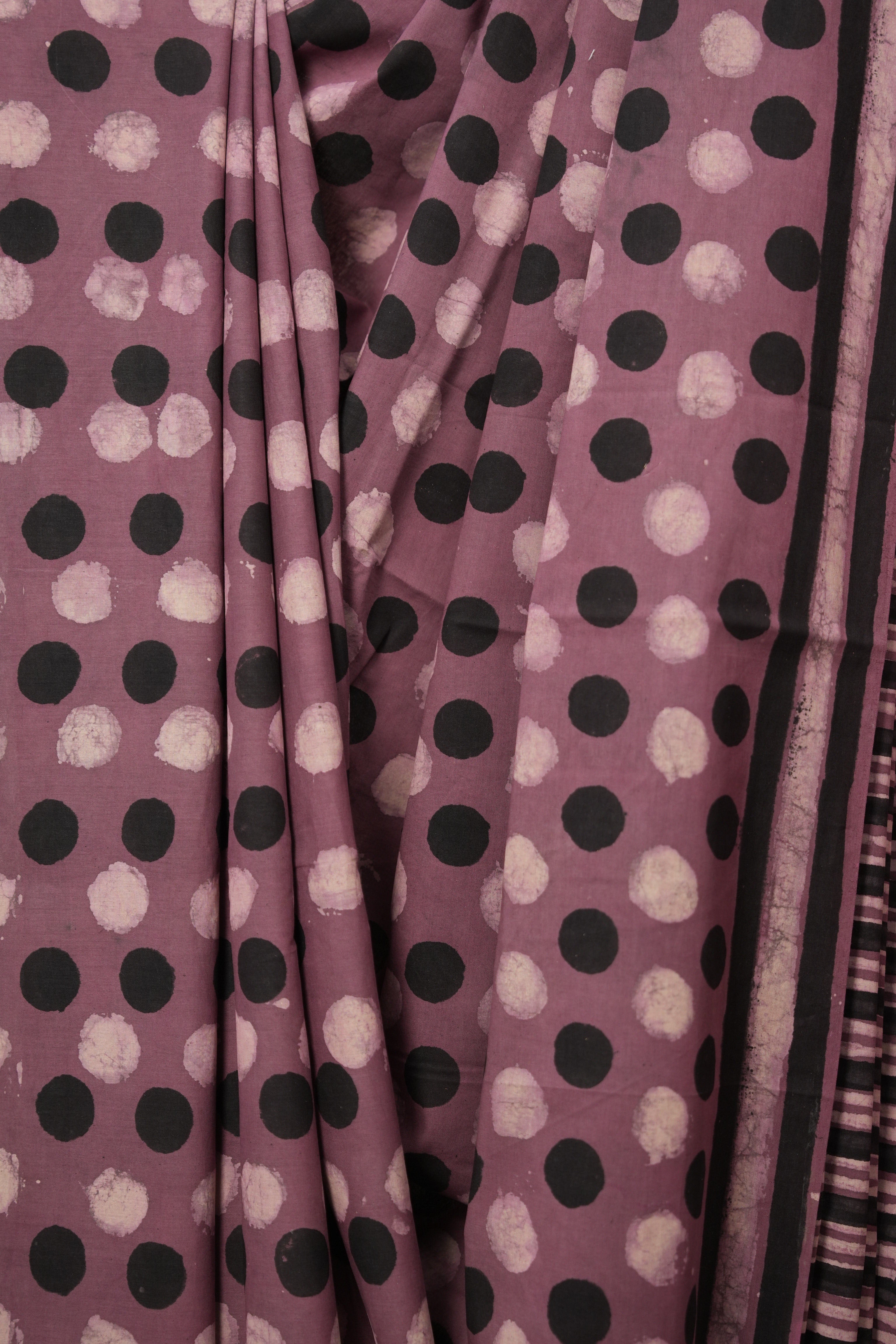 Dark Onion HBP Cotton Saree - SRDOCS2755