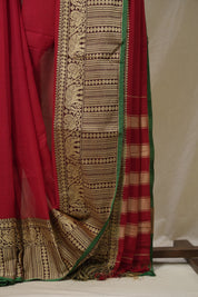 Red Narayan Peth Cotton Saree- SRRNPCS16