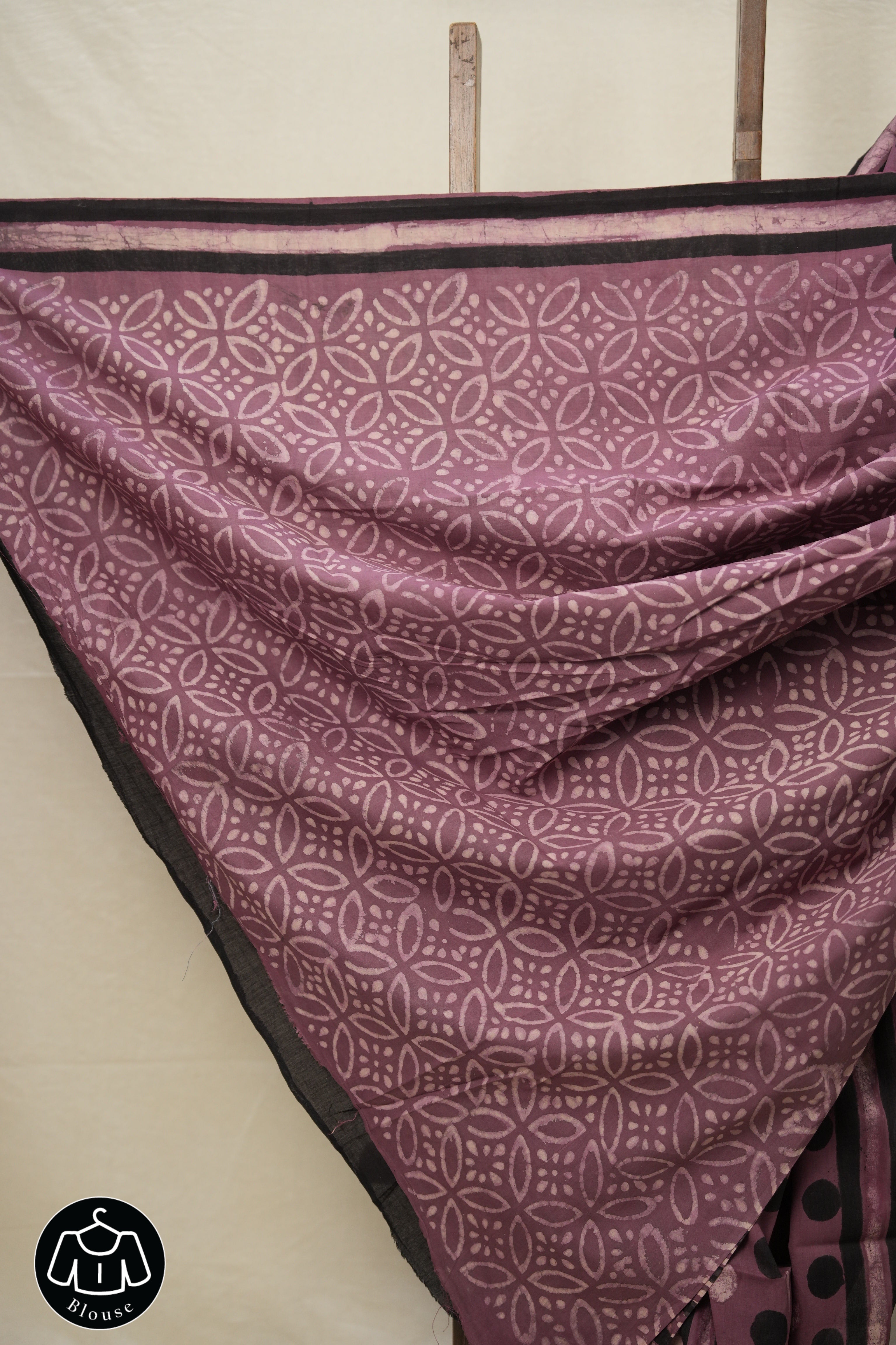 Dark Onion HBP Cotton Saree - SRDOCS2755