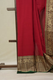 Red Narayan Peth Cotton Saree- SRRNPCS16