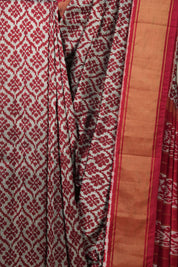 Silver Pochampalli Silk Ikat Saree - SRSPSIS184