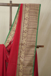Red Narayan Peth Cotton Saree- SRRNPCS16