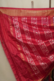 Silver Pochampalli Silk Ikat Saree - SRSPSIS184