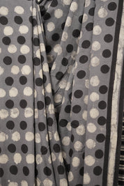 Grey HBP Cotton Saree - SRGCS2756