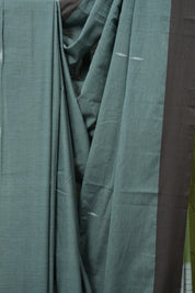 Teal Blue Plain Cotton Ilkal Saree - SRTBPCIS774