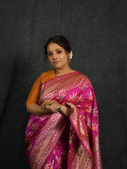 Rani Pink Banarasi Silk Saree - SRRPBSS907