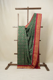Green Pochampalli Silk Ikat Saree - SRGPSIS182