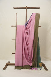 Pink Plain Cotton Ilkal Saree - SRPPCIS773