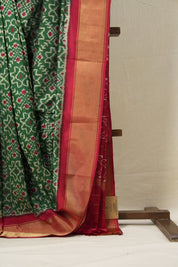 Green Pochampalli Silk Ikat Saree - SRGPSIS182