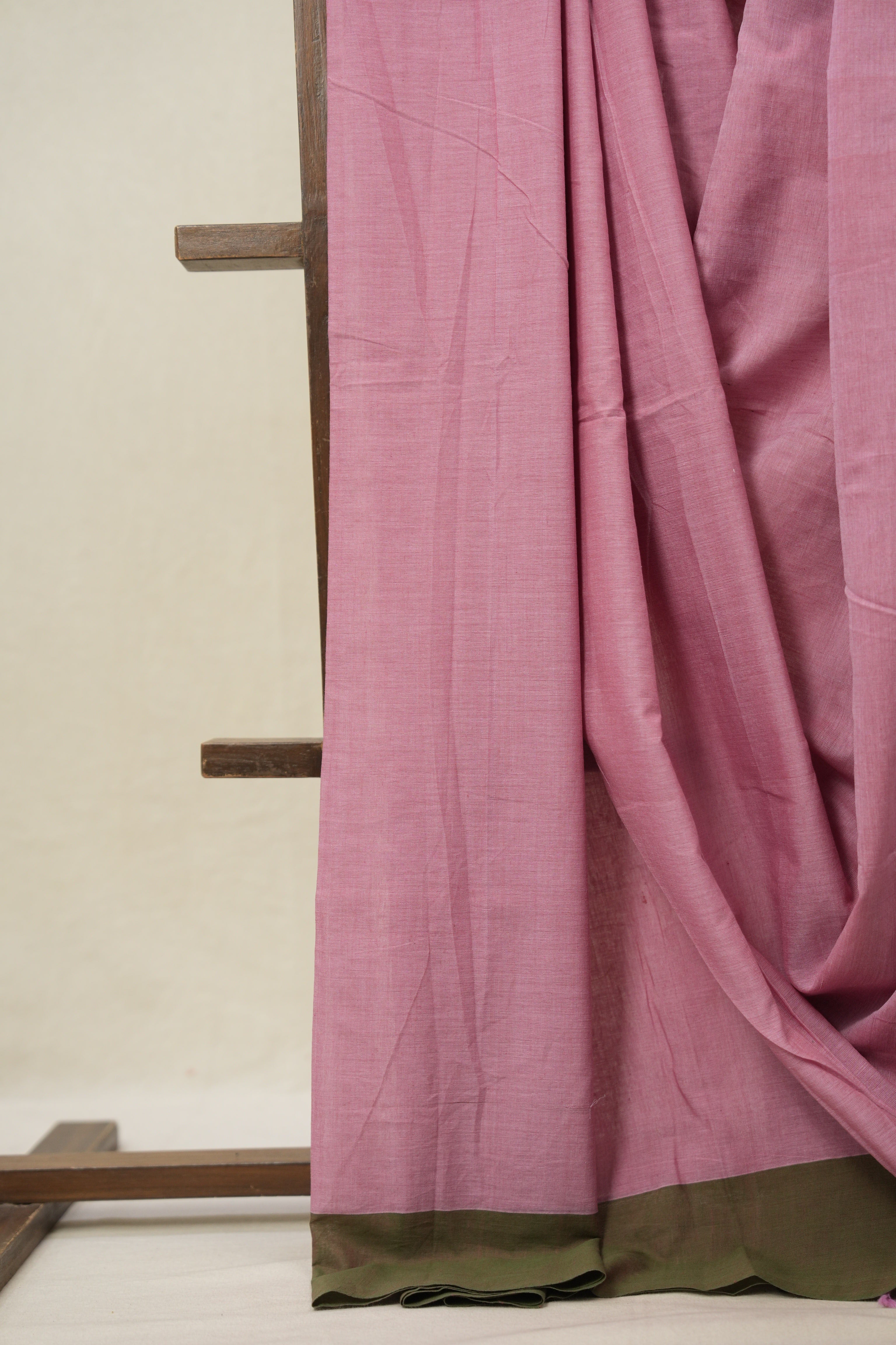 Pink Plain Cotton Ilkal Saree - SRPPCIS773