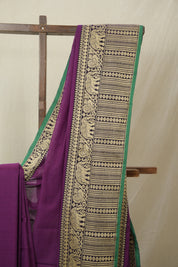 Purple Narayan Peth Cotton Saree- SRPGNPCS09