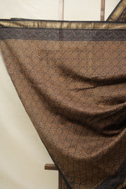 Moss Green HBP Cotton Silk Saree With Maheshwari Border - SRMGCSS1417