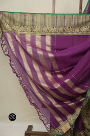 Purple Narayan Peth Cotton Saree- SRPGNPCS09